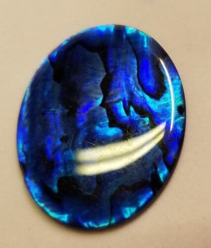 Blue Paua Shell Oval Cabochon High Quality 30x40