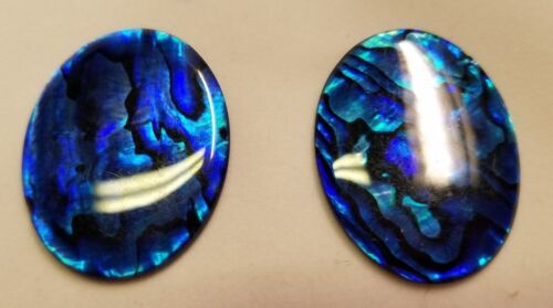 Blue Paua Shell Oval Cabochon High Quality 30x40