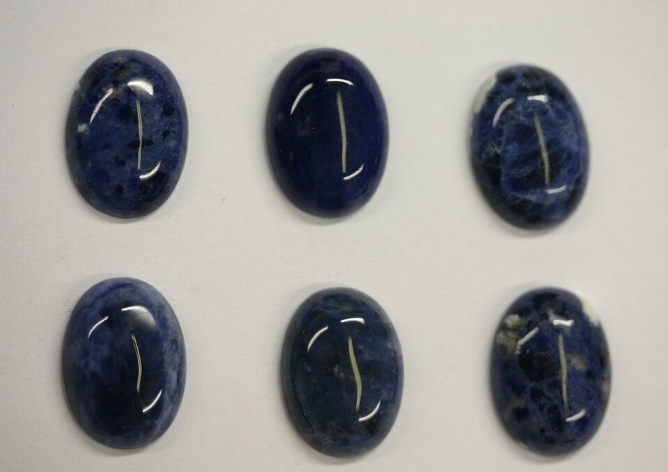 Lot of 6 Sodalite Oval Calibrated Cabochon High Quality 12x16