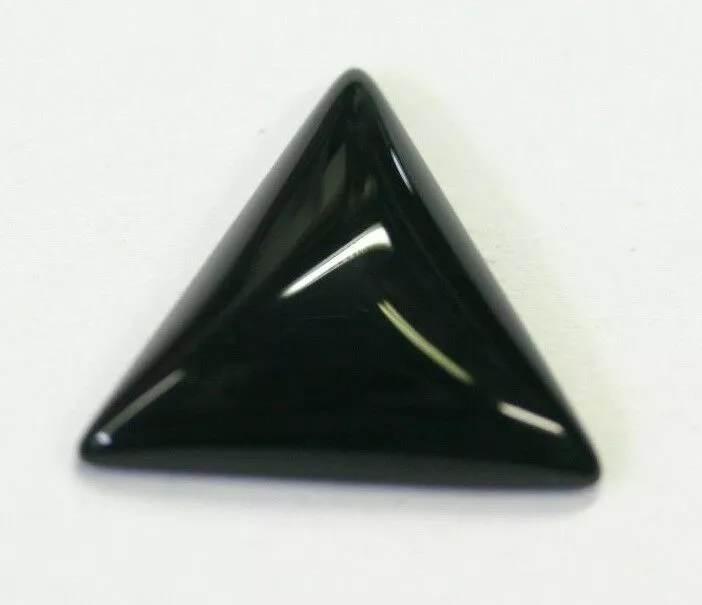 4pcs 6mm Natural Black Onyx Calibrated Triangle Cabochon Gemstones Gems Jewelry