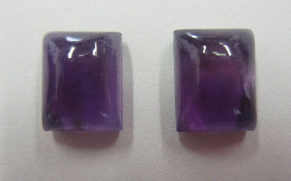 9x11mm 11x9mm Natural African Amethyst Rectangle Cabochon Gemstones High Dome