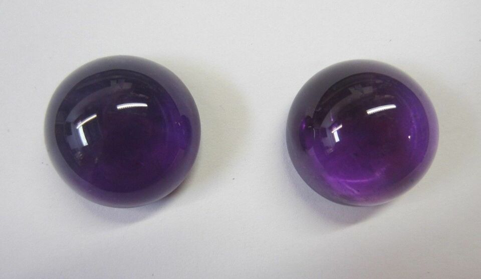 14mm Natural African Amethyst Round Cabochon Gemstones Cab Jewelry US SELLER