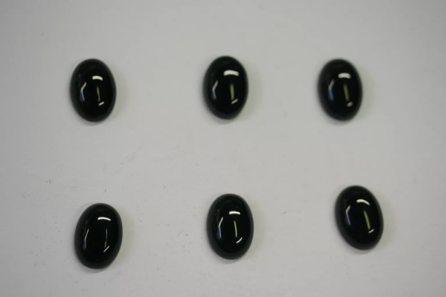 10pcs Black Onyx Oval Cabochon 4x6 Gemstones Jewelry Cabs