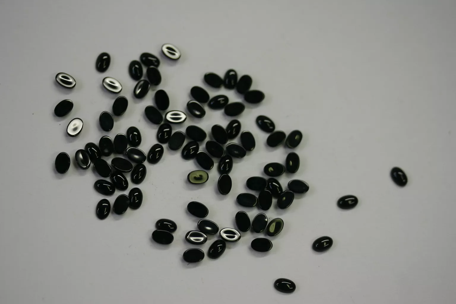 10pcs Black Onyx Oval Cabochon 4x6 Gemstones Jewelry Cabs