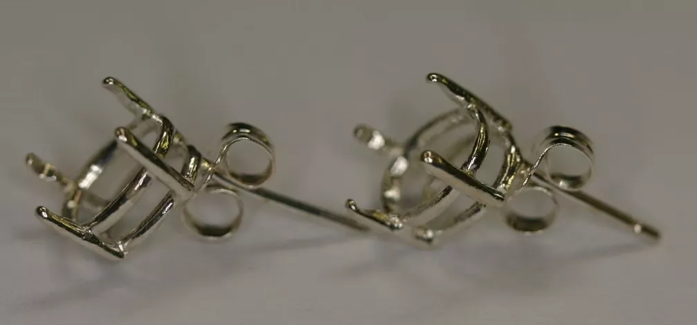 7x9 9x7 Sterling Silver Oval Earrings Mounting Setting Gemstones 925