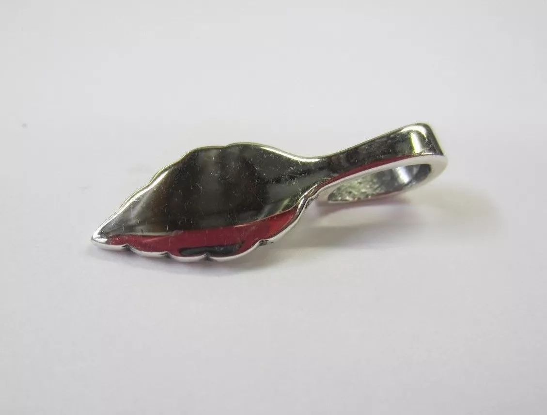 2pcs Solid Sterling Silver Glue on Bail Beaver Tail 8.1 x 25.2mm Pendant Bail