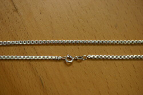 24" 2.4mm Solid 925 Sterling Silver Box Chain Necklace Made in Italy Jewelry