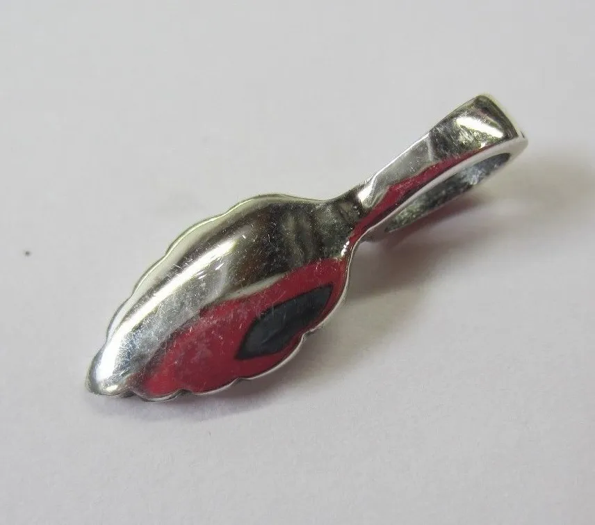 2pcs Solid Sterling Silver Glue on Bail Beaver Tail 6.9 x 20.7mm Pendant Bail