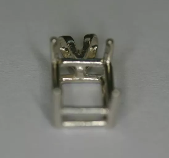 7x9 9x7 Prenotched Sterling Silver Emerald cut Pendant Mounting Gemstones