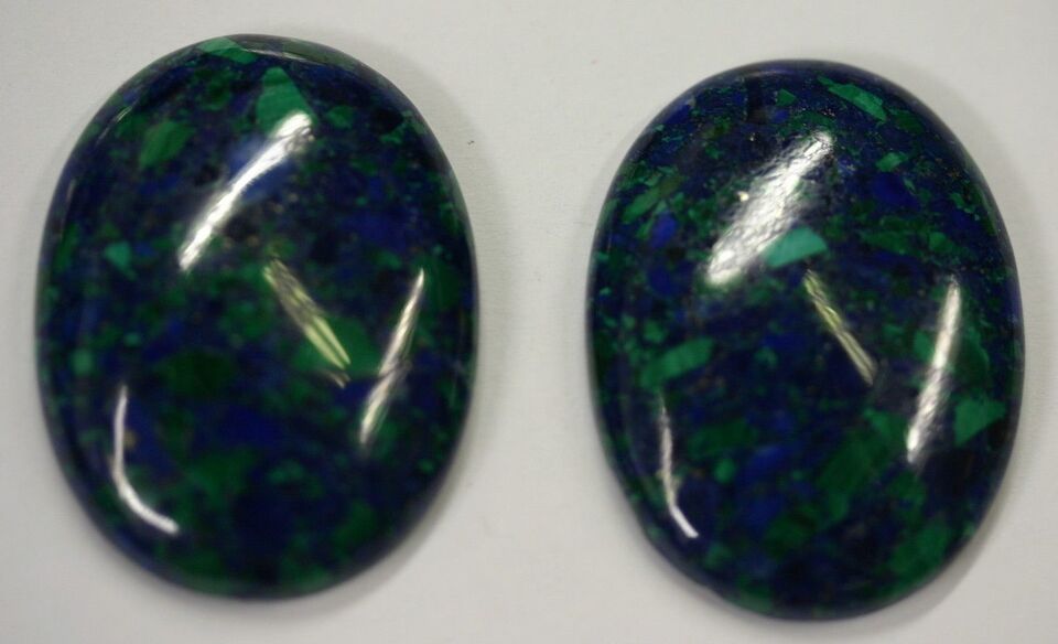 Natural Azurite Malachite Oval Cabochon  - 15x20