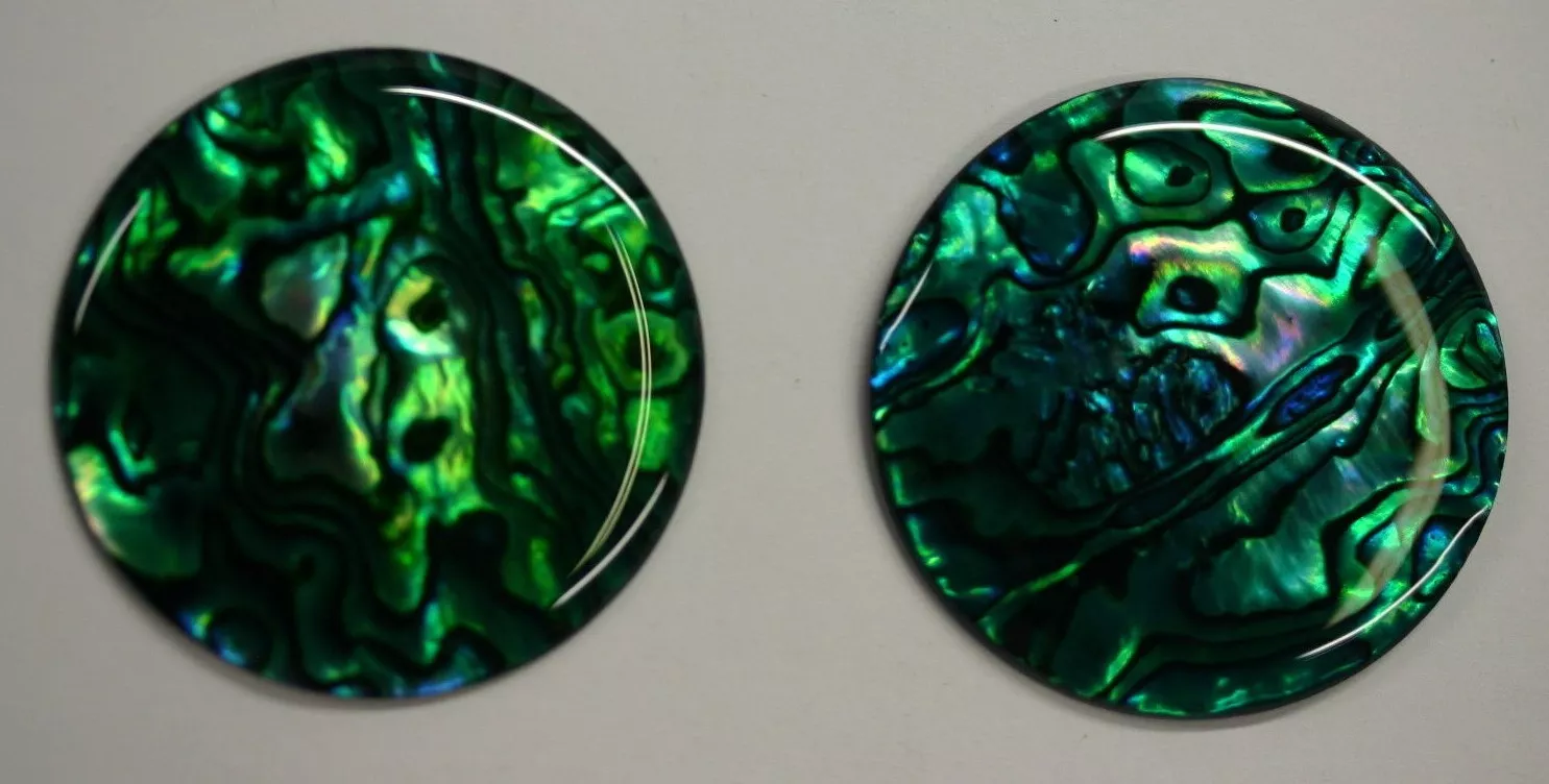 4pcs Green Paua Shell Round Cabochon 7mm