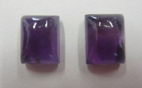 8x10mm 10x8mm Natural African Amethyst Rectangle Cabochon Gemstones High Dome