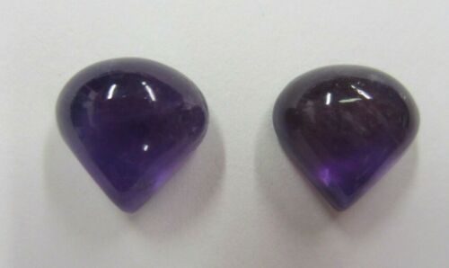 2pcs 8mm Trillion Natural African Amethyst Cabochon Gemstones Cab Gems Jewelry
