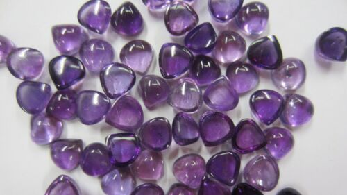 4pcs 5mm Trillion Natural African Amethyst Cabochon Gemstones Cab Gems Jewelry