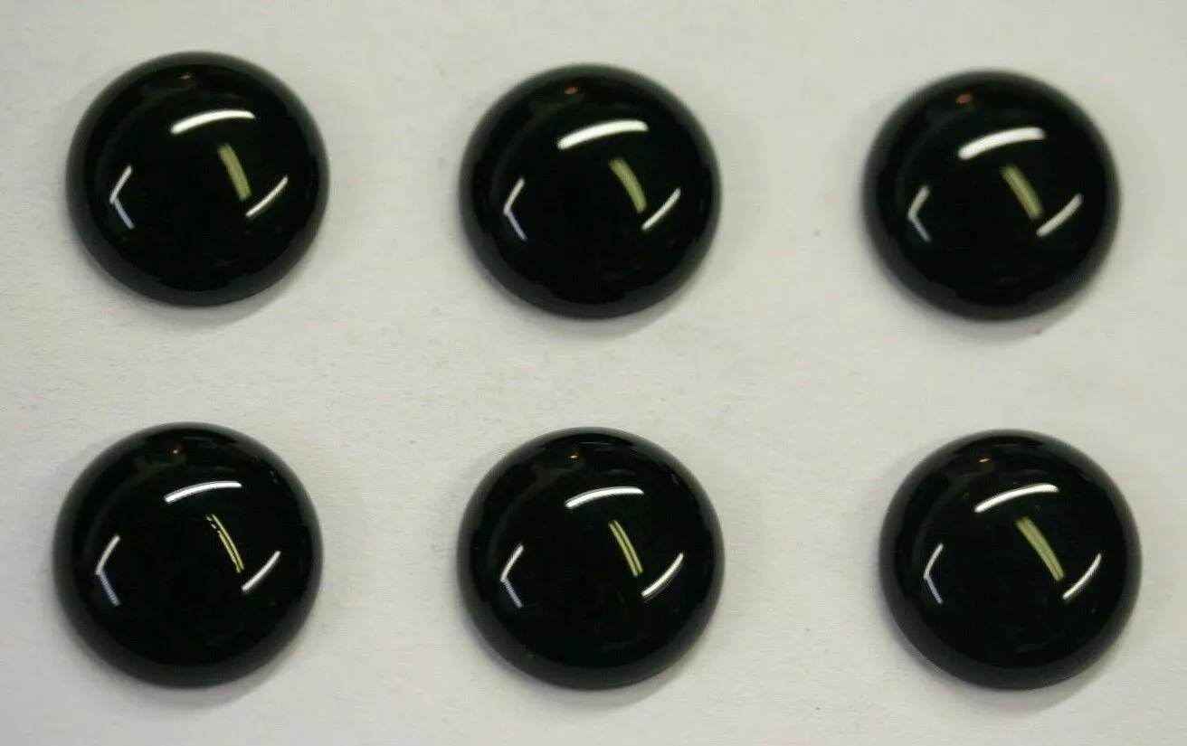 10pcs 8mm Natural Black Onyx Calibrated Round Cabochon Gemstones Gems Jewelry