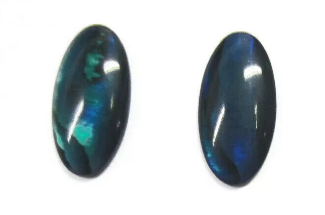 4pcs 6x12mm 12x6mm Natural Paua Shell Blue Long Oval Cabochon Gemstones Jewelry