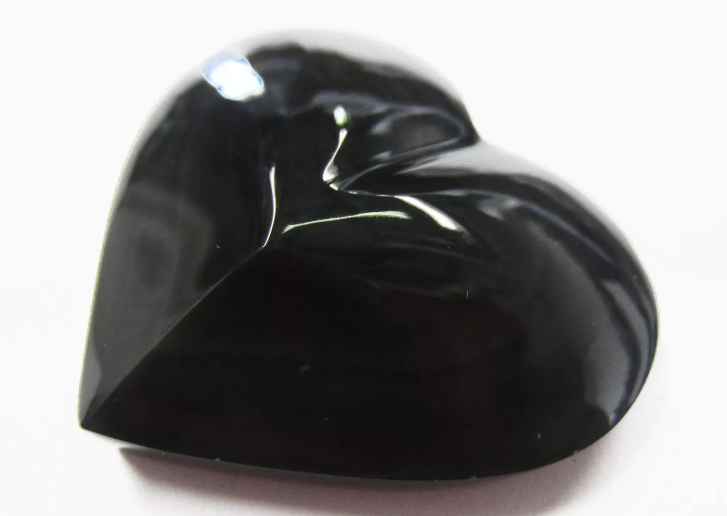 34.25mmx31.85mm Natural Rainbow Obsidian Heart Cabochon Gemstones Gems Cabs
