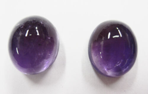 4pcs 5x7mm 7x5mm Natural African Amethyst Oval Cabochon Gemstones Cab Gems
