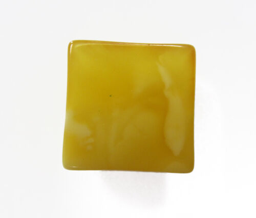 12mm Natural Calibrated Square Butterscotch Amber Cabochon Gems Cab Jewelry