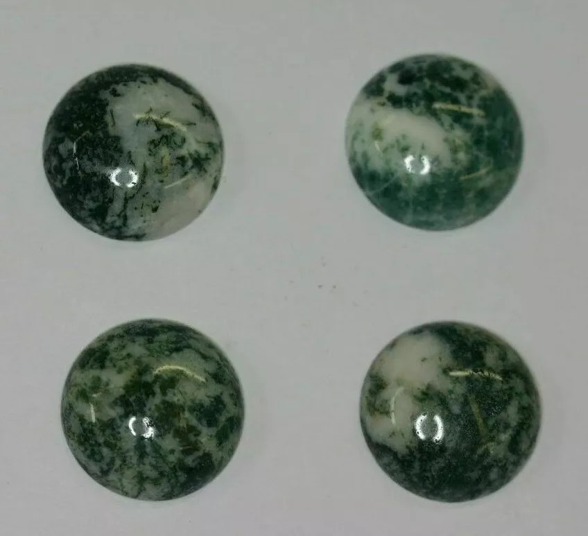 22mm Natural Tree Agate Calibrated Round Cabochon Gemstones Cab Gems Jewelry