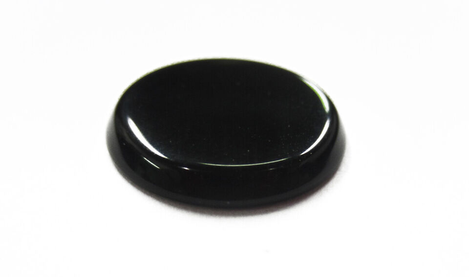 4pcs 16mm Natural Black Onyx Calibrated Round Flat top Cabochon Gemstones Gems