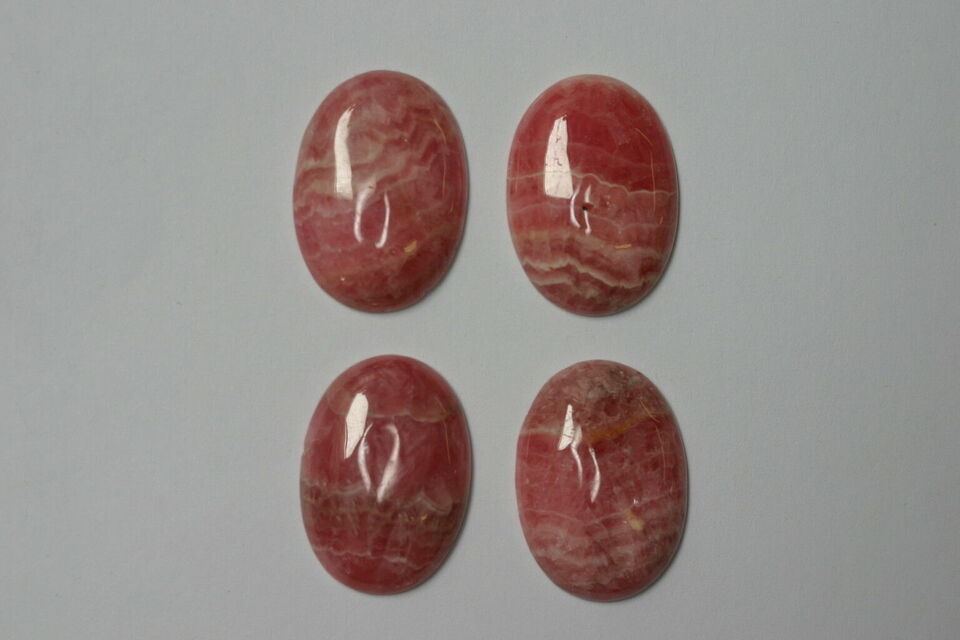 2pcs 4x6mm Natural Rhodochrosite Calibrated Oval Cabochon Cab Gems Gemstones