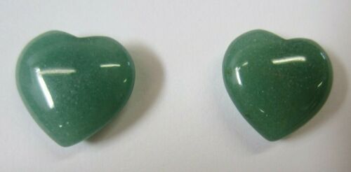 4pcs 15mm Natural Green Aventurine Puffed Heart for Pendant Gemstones Jewelry