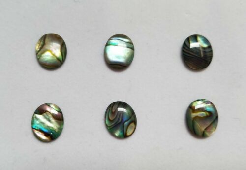 10pcs 8x10mm Natural Paua Shell Abalone Calibrated Oval Cabochon Gems Jewelry