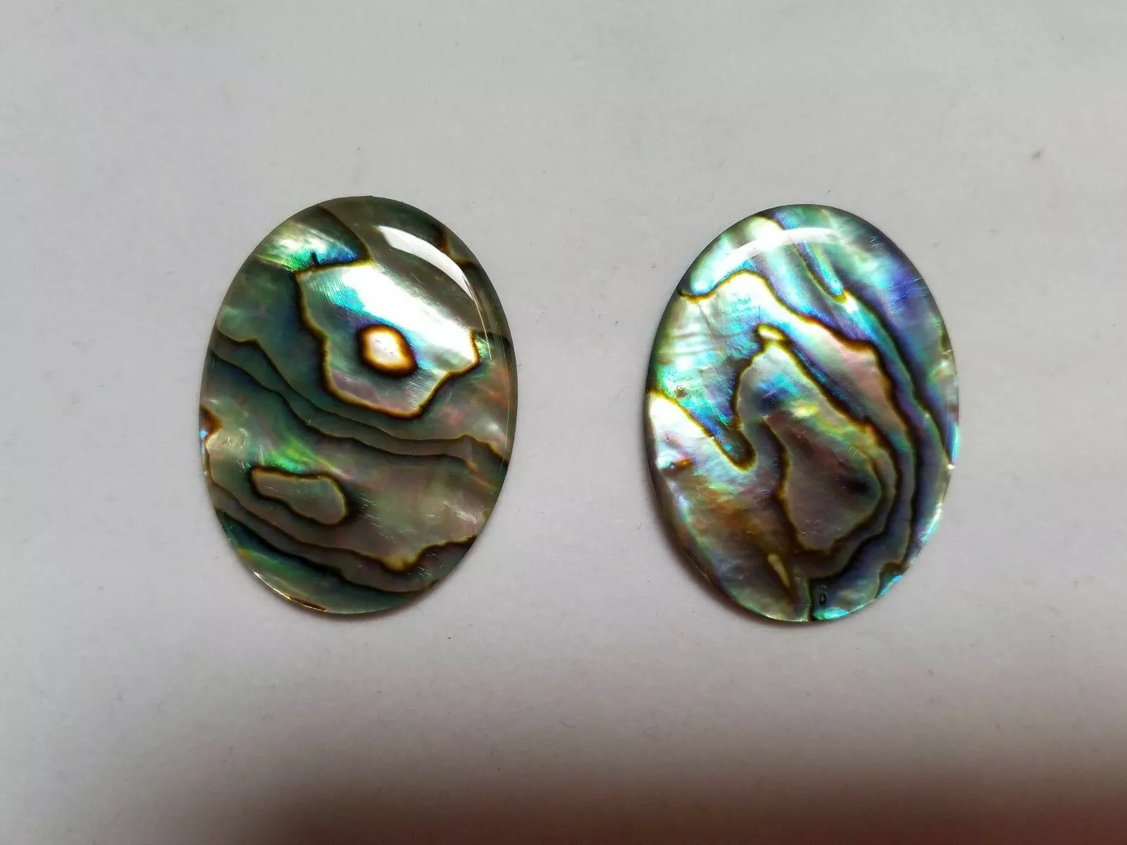 6pcs 15x20mm Natural Paua Shell Abalone Calibrated Oval Cabochon Gems Jewelry