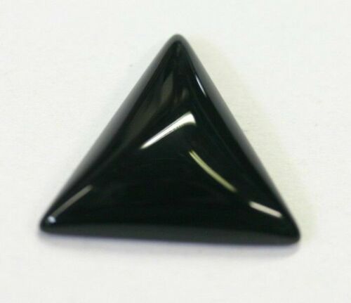 4pcs 12mm Natural Black Onyx Calibrated Triangle Cabochon Gemstones Gems Jewelry