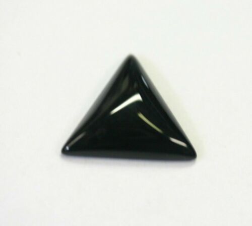 4pcs 12mm Natural Black Onyx Calibrated Triangle Cabochon Gemstones Gems Jewelry