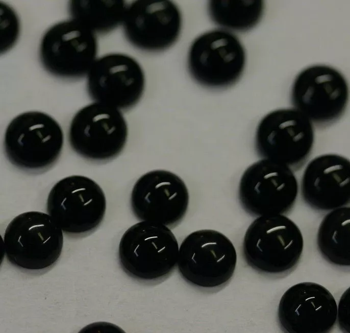 10pcs Black Onyx Round Cabochon 5mm Gemstones