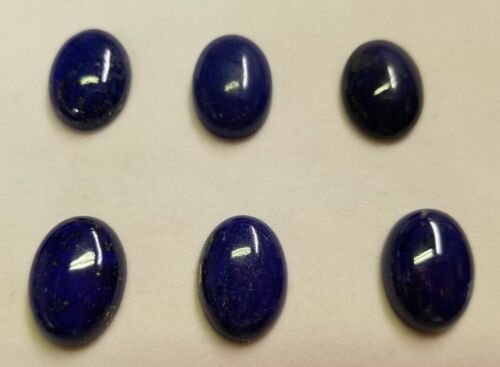 2pcs 5x7mm Natural Lapis Lazuli Calibrated Oval Cabochon Gemstones Jewelry