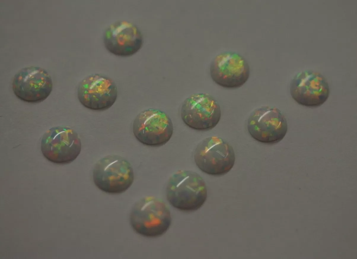 Man-made Opal Calibrated Round Cabochon High Quality Gemstones 8mm