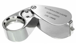 Illuminated Jeweler’s Loupe in Plastic Box - 10 x 18
