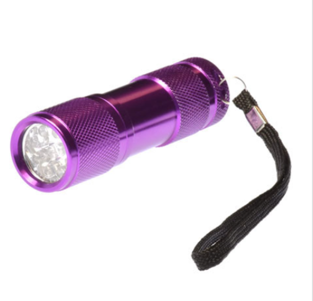 Mini LED Flashlight UV Purple Light Torch Non Slip Aluminum Alloy