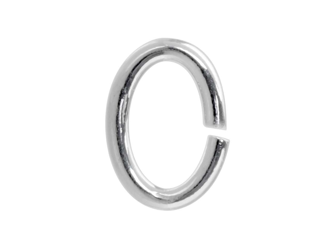 Sterling Silver Open Oval Jump Rings - 4.1x6.4mm