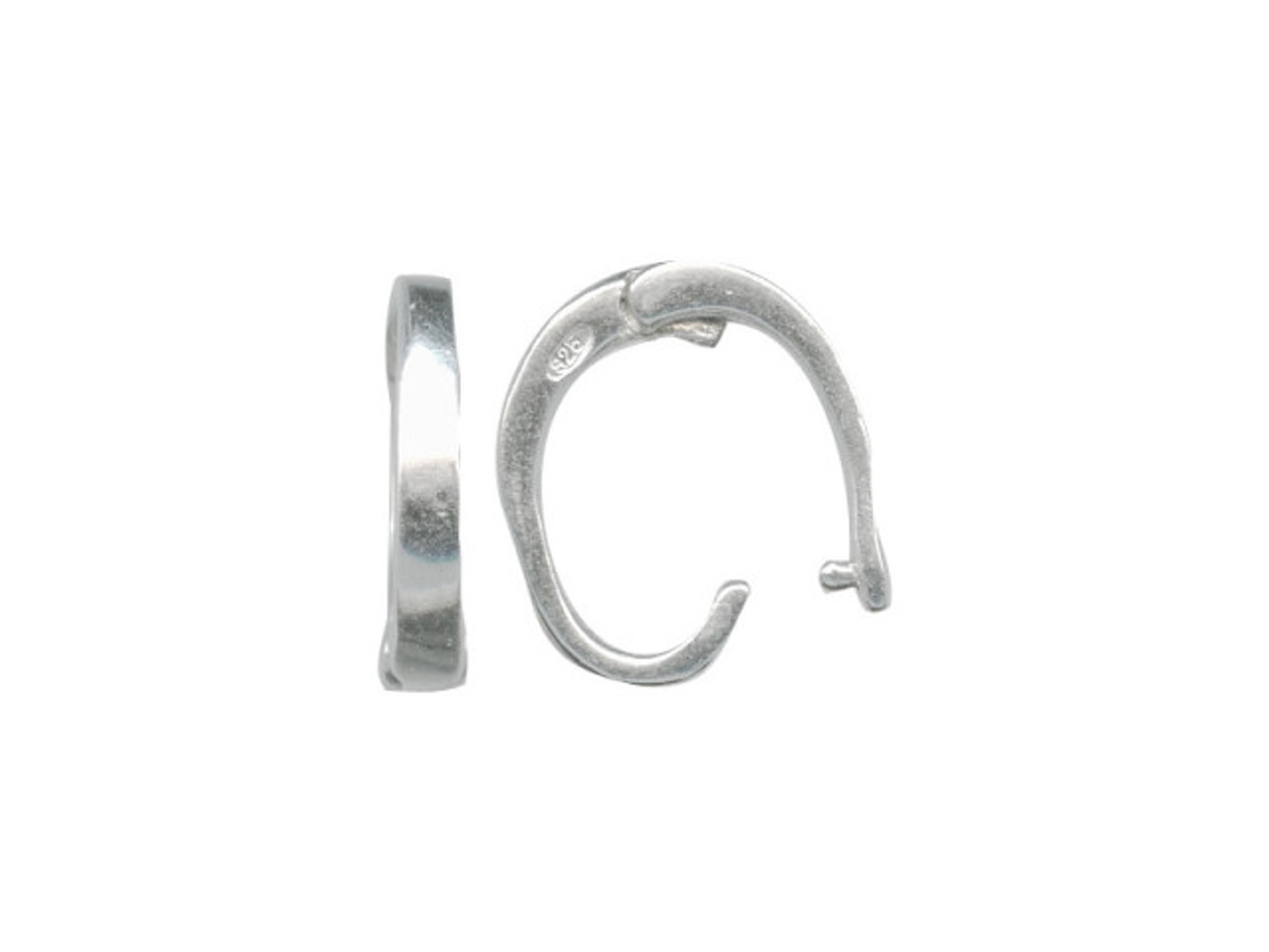 Sterling Silver Pearl Enhancer - 8mm x 12mm