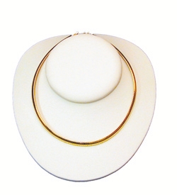 Large Neck Display - White Leatherette