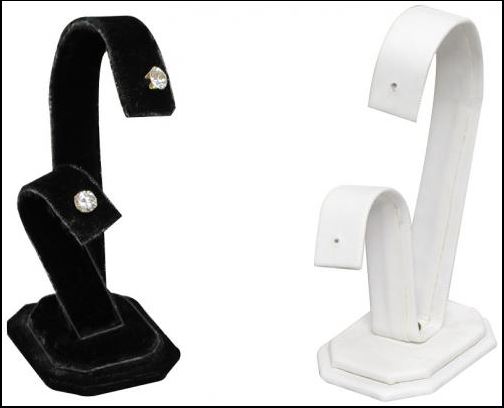 Bendable Earring Tree - Black Leatherette