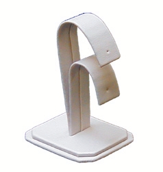 Bendable Earring Tree - White Leatherette