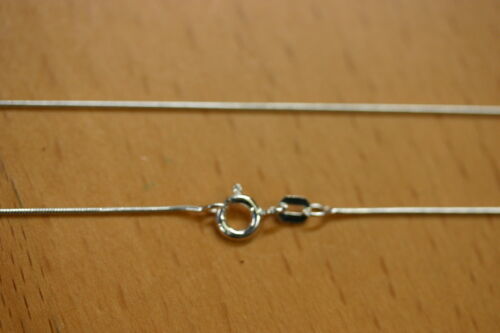 0.8mm Solid 925 Sterling Silver Round Snake Chain Necklace Made in Italy 18"