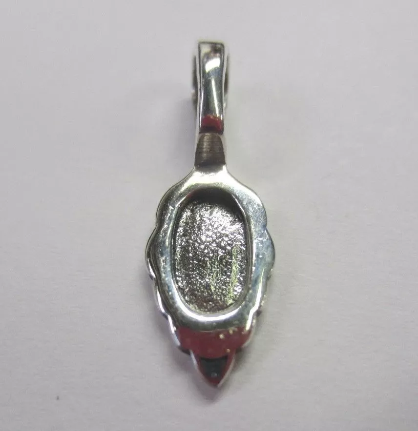 1pc Solid Sterling Silver Glue on Bail Beaver Tail 6.9 x 20.7mm Pendant Bail