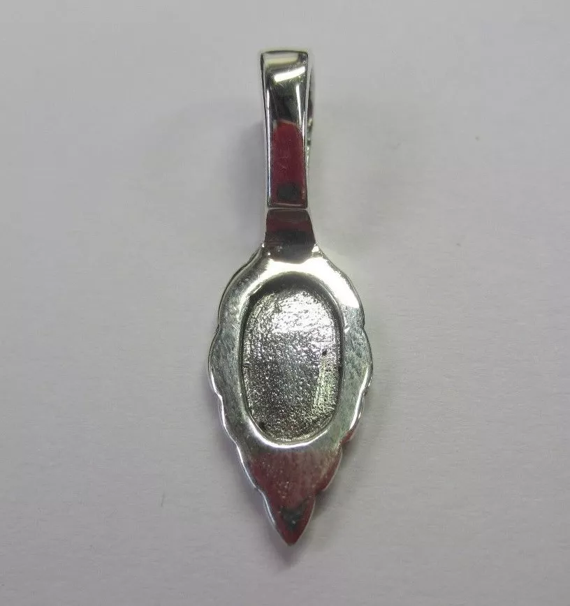 2pcs Solid Sterling Silver Glue on Bail Beaver Tail 8.1 x 25.2mm Pendant Bail