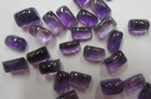 4pcs 3x5mm 5x3mm Natural African Amethyst Rectangle Cabochon Gemstones Cab Gems