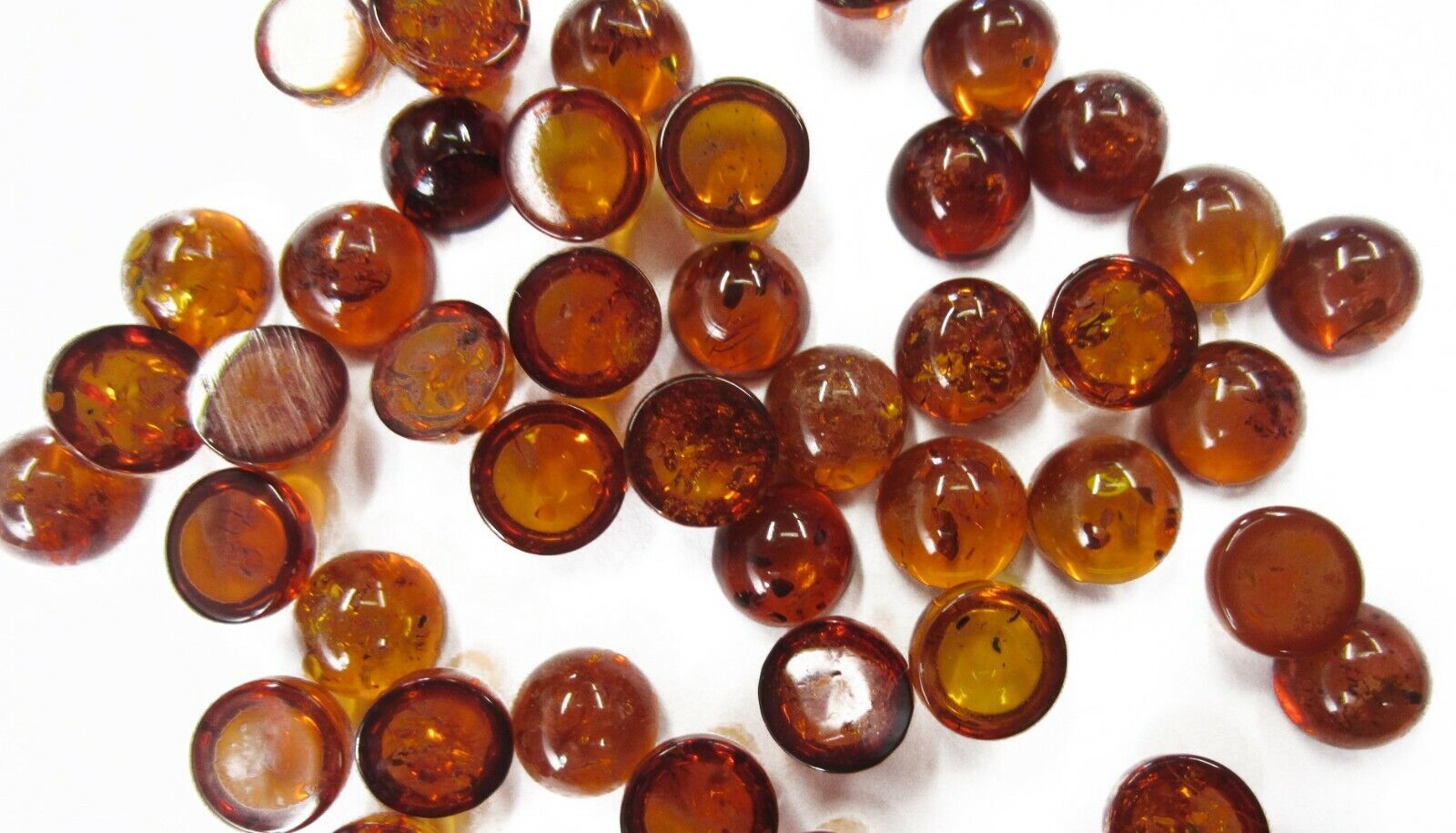 2pcs 4mm Natural Round Baltic Amber Cabochon Gemstones Cab Gems Jewelry