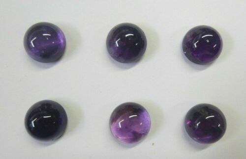 2pcs 9mm Natural African Amethyst Round Cabochon Gemstones Cab Gems Jewelry