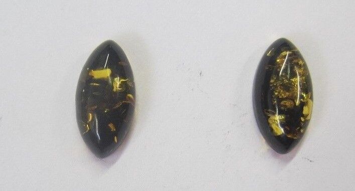 Natural Amber Marquise Cabochon High Quality Gemstones 6x12mm Jewelry Making