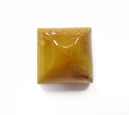 12mm Natural Calibrated Square Butterscotch Amber Cabochon Cab Gemstone Jewelry