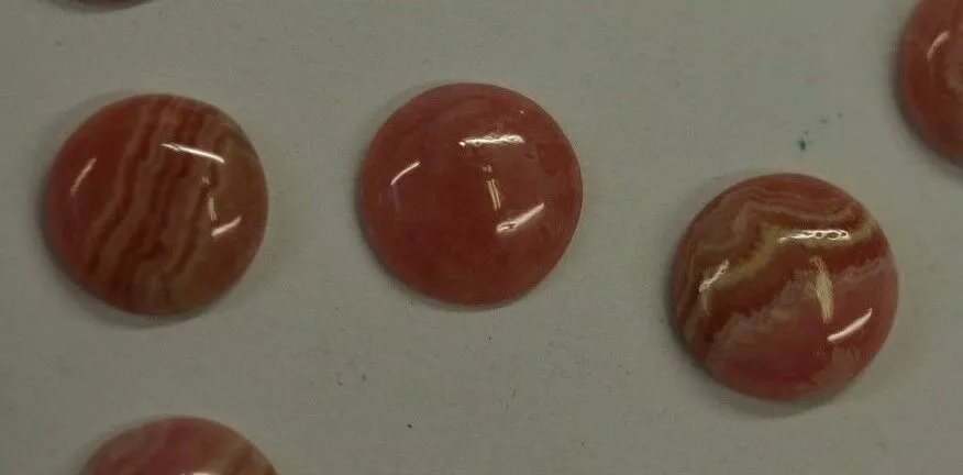 2pcs 5mm Natural Rhodochrosite Calibrated Round Cabochon Cab Gems Gemstones